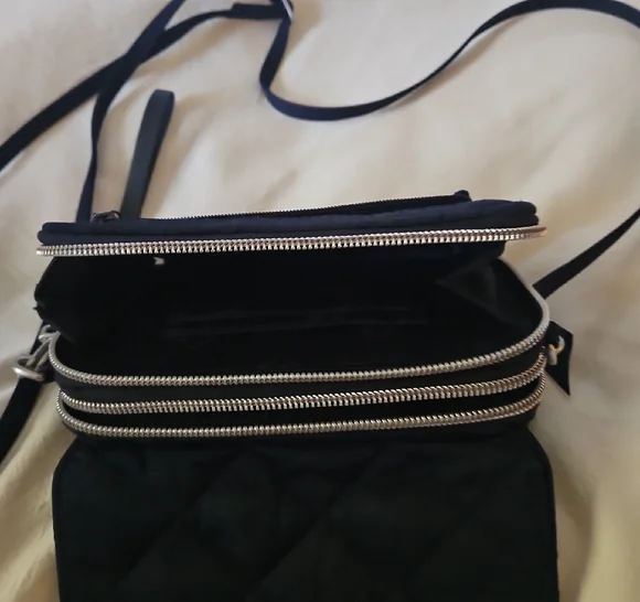 Vera Bradley Black Quilted Crossbody Bag - Picture 5 of 5